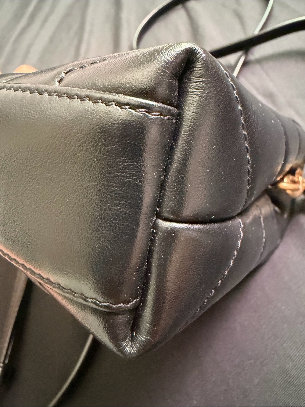 Saint Laurent Black Quilted Leather Crossbody with Gold YSL Hardware - Picture 8 of 8
